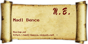 Madl Bence névjegykártya